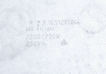 Электрическая конфорка EGO HiLight 10.51211.044 (D=220 mm 2200/750 Watt) для плиты Electrolux