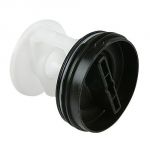 Фильтр (крышка, заглушка) насоса (черный) стиральной машины Bosch, Siemens 